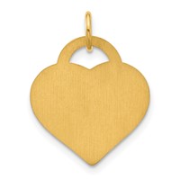 Sterling Silver Gold-plated Monogram Heart Charm view 3
