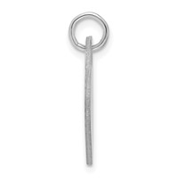 Sterling Silver Rhodium-plated Monogram Heart Charm view 2