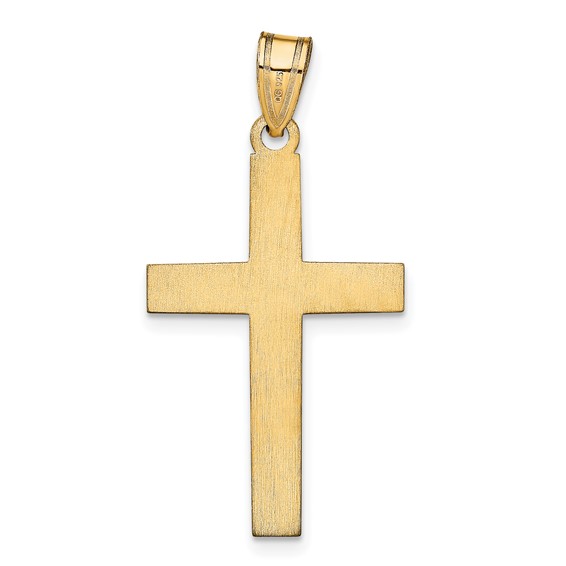 Polished w/Antique Letters Name Cross Pendant             