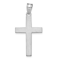 Sterling Silver Rhodium-plated Epoxy Cross with Name Pendant view 4