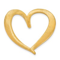 Sterling Silver Gold-plated Personalized Antiqued Heart Slide view 4