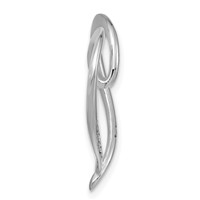 Sterling Silver Rhodium-plated Personalized Antiqued Heart Slide view 2