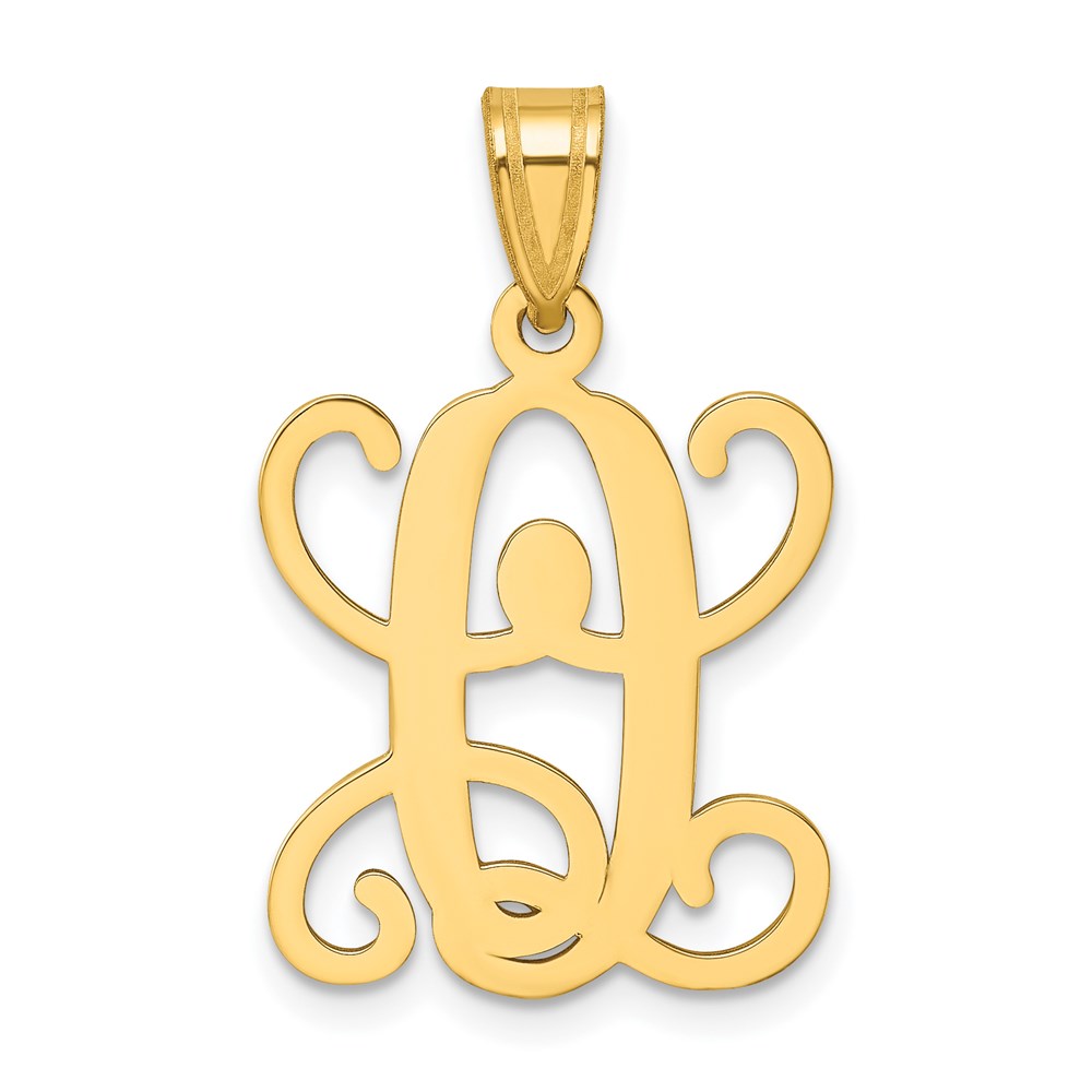 Sterling Silver Gold-plated Letter O Initial Pendant