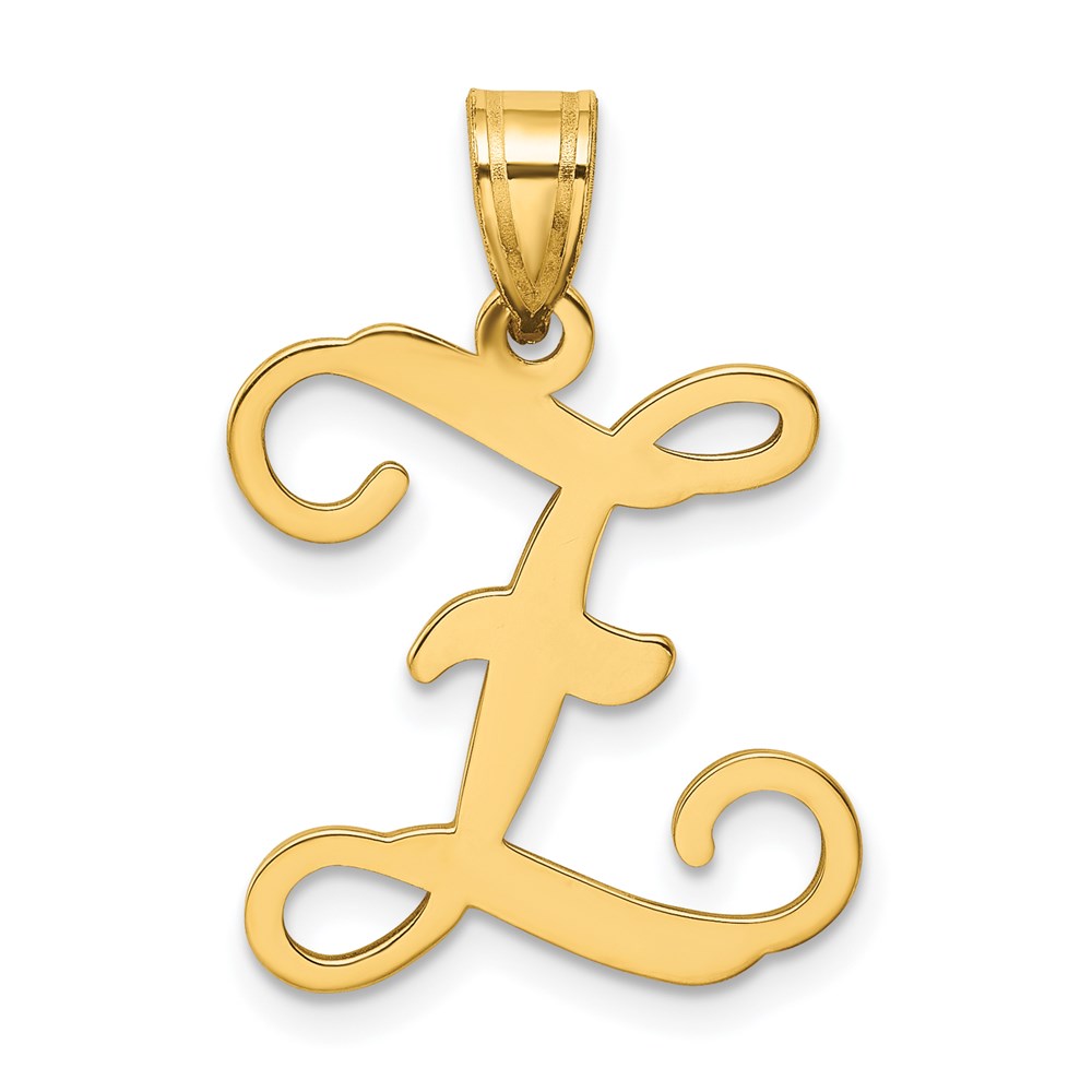 Sterling Silver Gold-plated Letter Z Initial Pendant