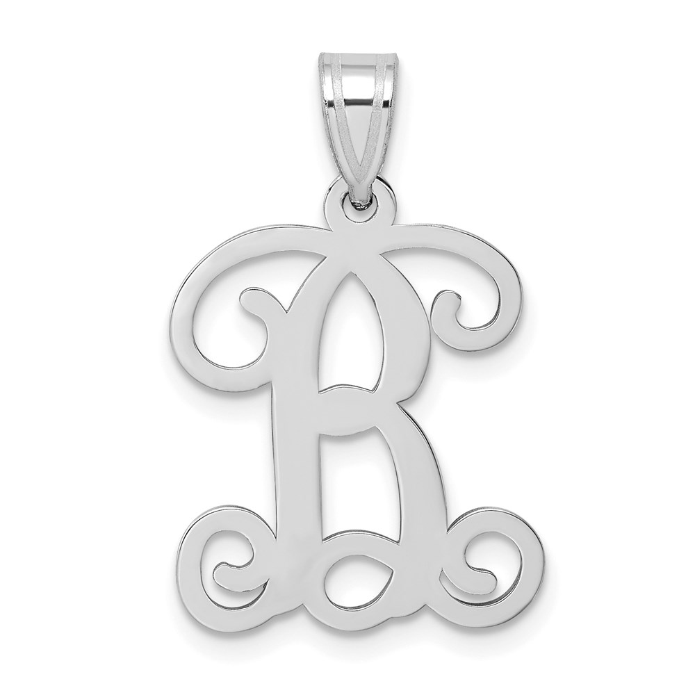 Sterling Silver Rhodium-plated Letter B Pen