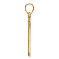 Sterling Silver Gold-plated Brushed Monogram Pendant view 2