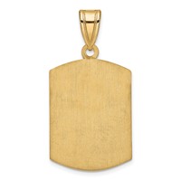 Sterling Silver Gold-plated Brushed Monogram Pendant view 4