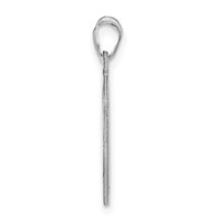 14K White Gold Small Round Monogram Pendant view 2