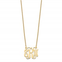 Sterling Silver Gold-plated Small Monogram Necklace view 2