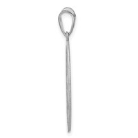 Sterling Silver Rhodium-plated Round Cut-out Monogram Pendant view 2