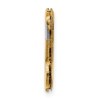 14K Yellow Gold and Rhodium 3D Diamond with Hearts Name Plate view 2