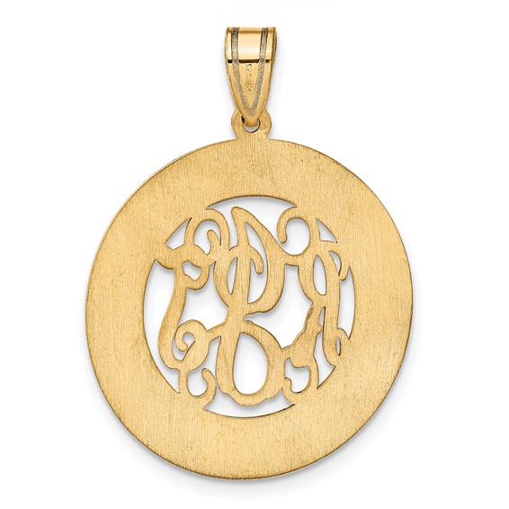 Laser High Polished Monogram & Letters Pendant