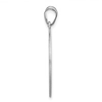 Sterling Silver Rhodium-plated Round Family Monogram Pendant view 3