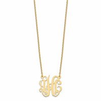 Sterling Silver Gold-plated Small Monogram Necklace view 2