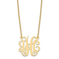 Sterling Silver Gold-plated Small Monogram Necklace view 1