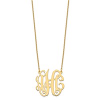 Sterling Silver Gold-plated Small Monogram Necklace view 2