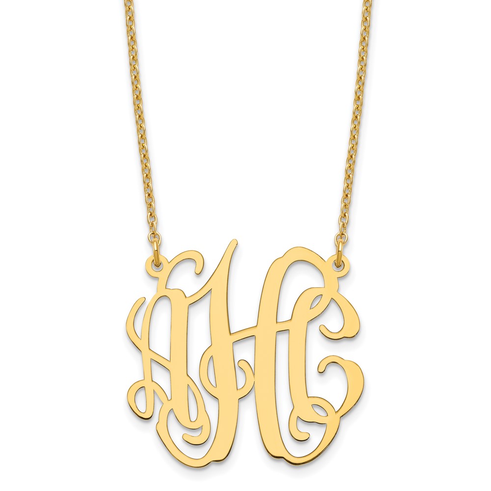 Sterling Silver/Gold-plated Small Monogram Necklace
