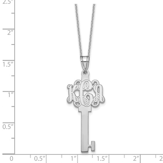 Key Script Monogram Necklaces