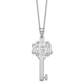 Key Script Monogram Necklaces