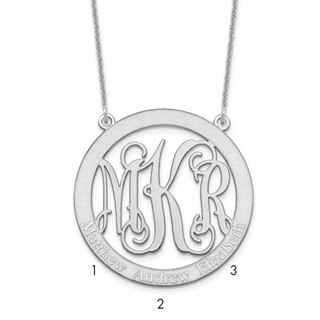 Family Monogram Pendant Necklaces