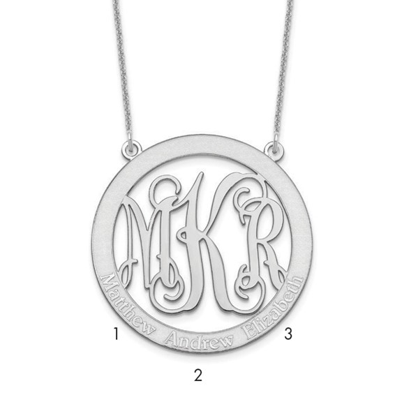 Family Monogram Pendant Necklaces