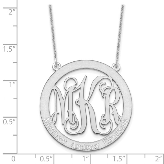 Family Monogram Pendant Necklaces