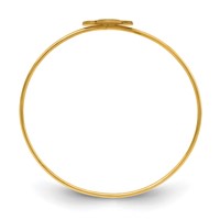 Sterling Silver Gold-plated Clover Monogram Slip on Bangle view 2