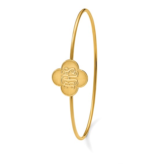 Clover Monogram Slip On Bangle