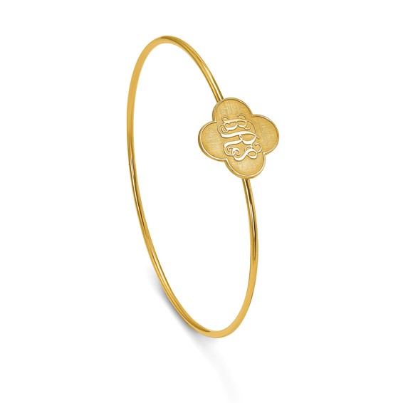 Clover Monogram Slip On Bangle