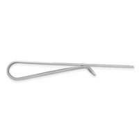 Sterling Silver Rhodium-plated Recessed Letter Money Clip view 2