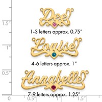 SS Gold-plated with Gold-plated Bezel Birthstone Heart Name Plate view 3