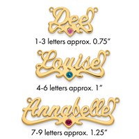 SS Gold-plated with Gold-plated Bezel Birthstone Heart Name Plate view 1