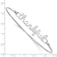 SS Rhodium-plated Name Plate on Sterling Silver Bangle view 5