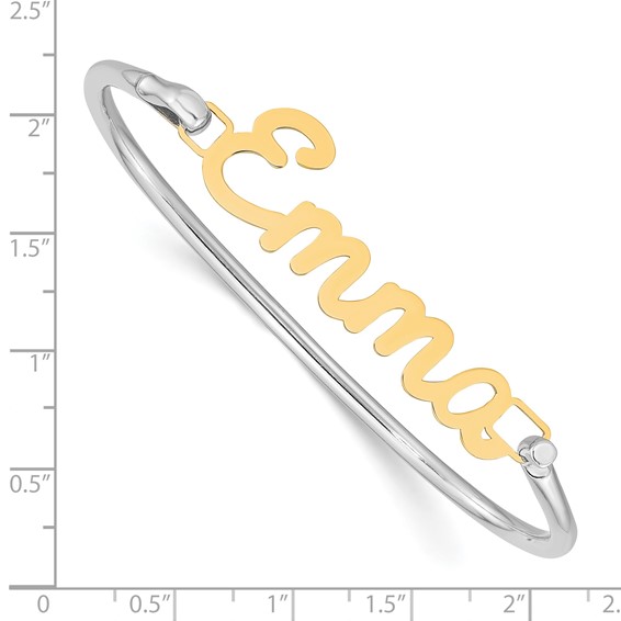 Personalized Plate on Sterling Bangle