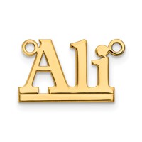 14K Yellow Gold Underlined Name Plate view 2
