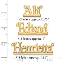 14K Yellow Gold Underlined Name Plate view 3
