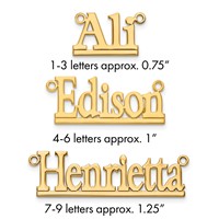 14K Yellow Gold Underlined Name Plate view 1