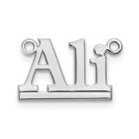 Sterling Silver Rhodium-plated Underlined Name Plate view 2