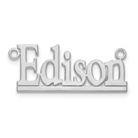 Sterling Silver Rhodium-plated Underlined Name Plate view 4