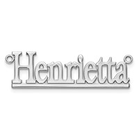 Sterling Silver Rhodium-plated Underlined Name Plate view 5
