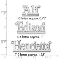 Sterling Silver Rhodium-plated Underlined Name Plate view 3