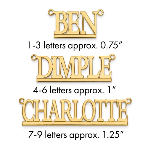 Sterling Silver Gold-plated Underlined Name Plate