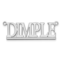 Sterling Silver Rhodium-plated Underlined Name Plate view 3