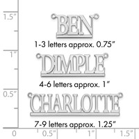 Sterling Silver Rhodium-plated Underlined Name Plate view 5