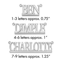 Sterling Silver Rhodium-plated Underlined Name Plate view 1
