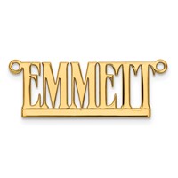 Sterling Silver Gold-plated Underlined Name Plate view 4