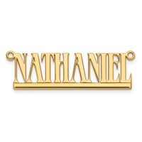 Sterling Silver Gold-plated Underlined Name Plate view 5