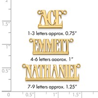Sterling Silver Gold-plated Underlined Name Plate view 3