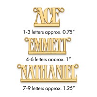 Sterling Silver Gold-plated Underlined Name Plate view 1