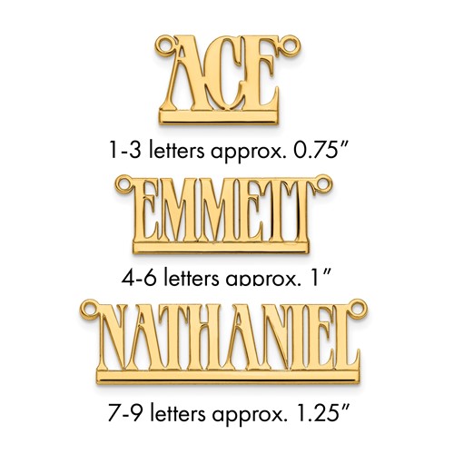 Sterling Silver Gold-plated Underlined Name Plate
